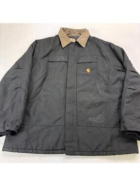 Vintage 90s Carhartt Lined Arctic Jacket Size 2XL (?) Check Measurements Black